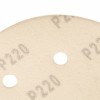 Круг абразивный на ворсовой подложке под "липучку", перфорированный, P 220, 150 мм, 5 шт Matrix