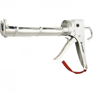 Пистолет для герметика, 310 мл, "полуоткрытый", хромир., зубчатый шток 7 мм// Matrix