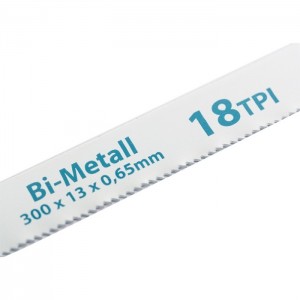 Полотно для ножовки по металлу, 300 мм, 18TPI, BiM, Gross